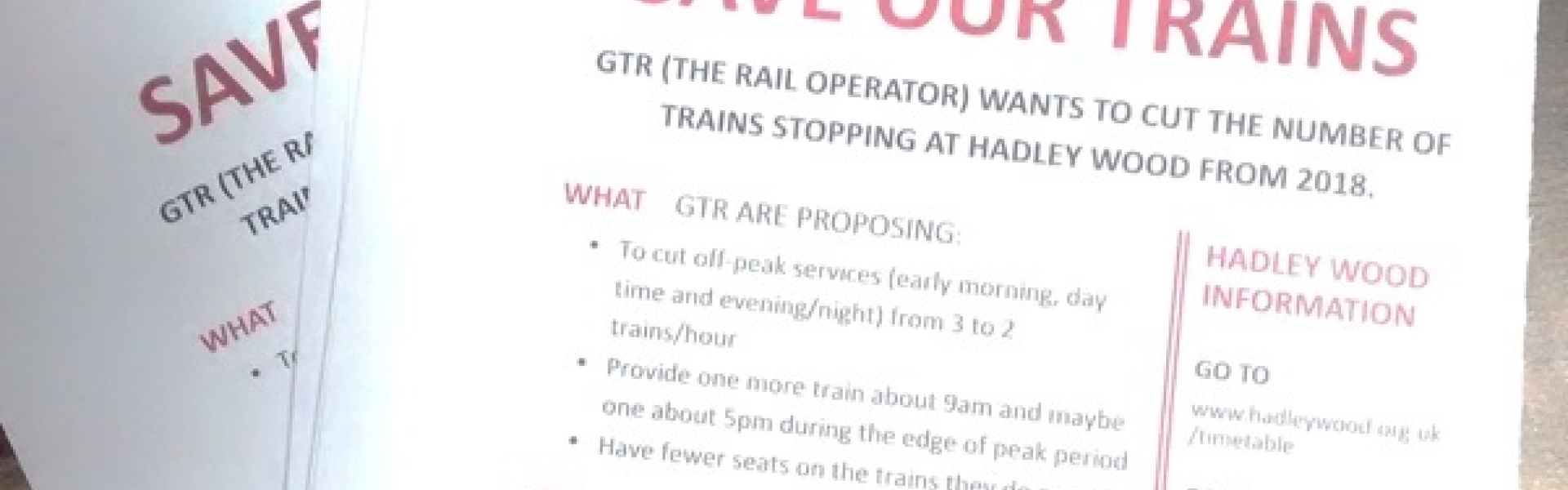 Save our trains
