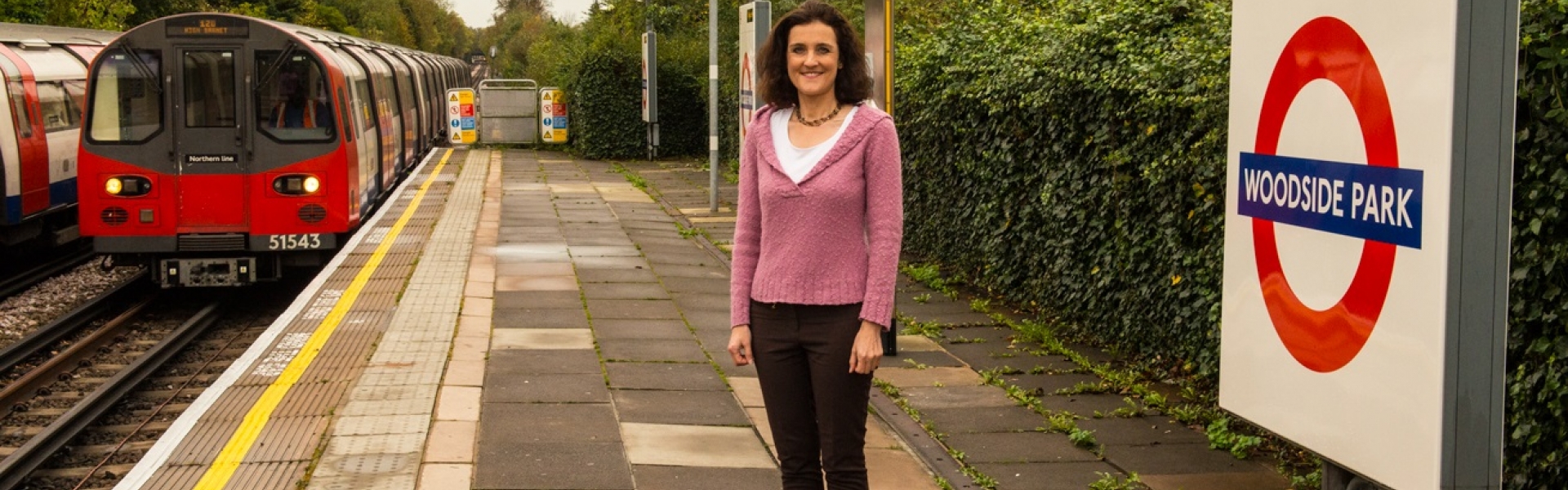 Theresa Villiers on the Northern Line at Woodside Park