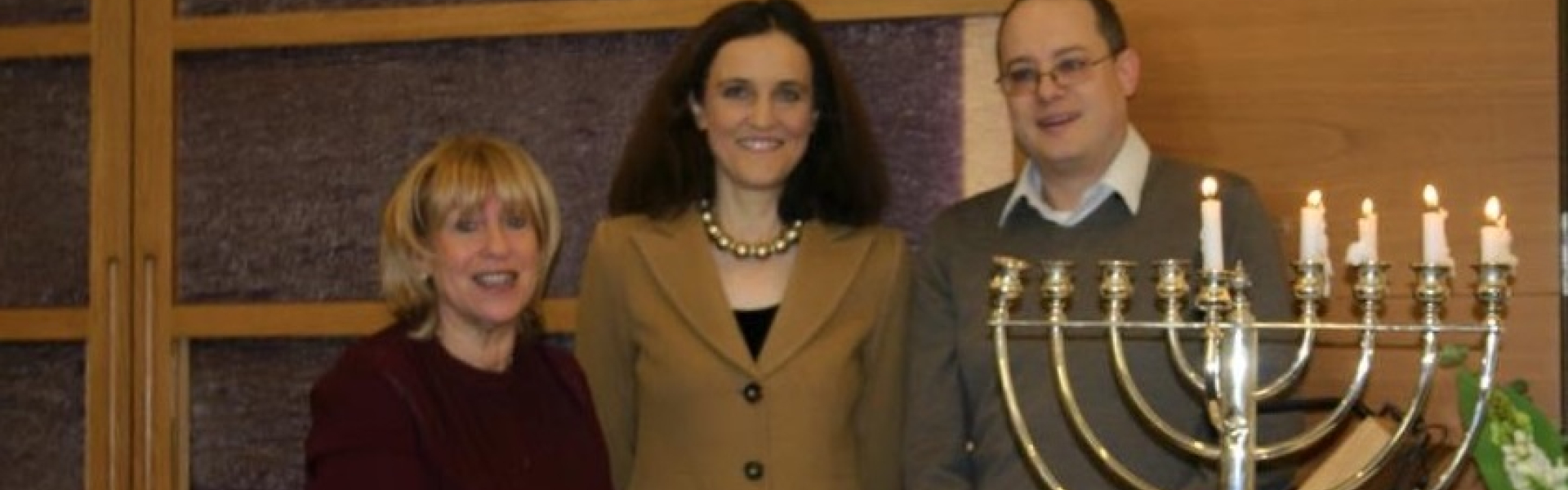 Theresa Villiers at Chanukah event