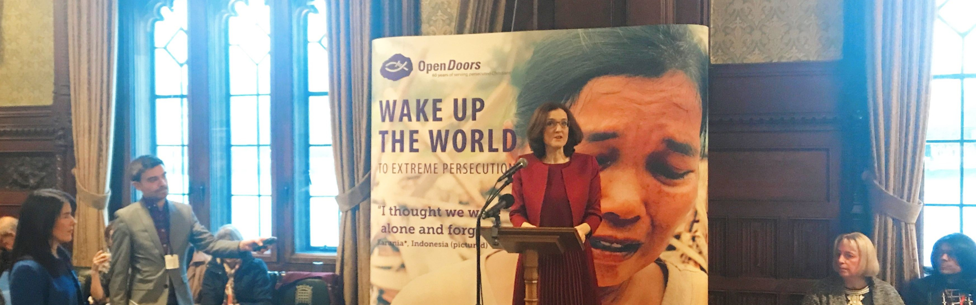 Theresa Villiers launches Open Doors World Watch List