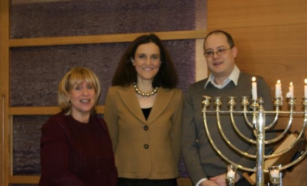 Theresa Villiers at Chanukah event