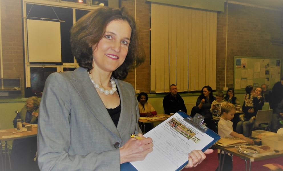 Theresa Villiers supports "Save our church" campaign