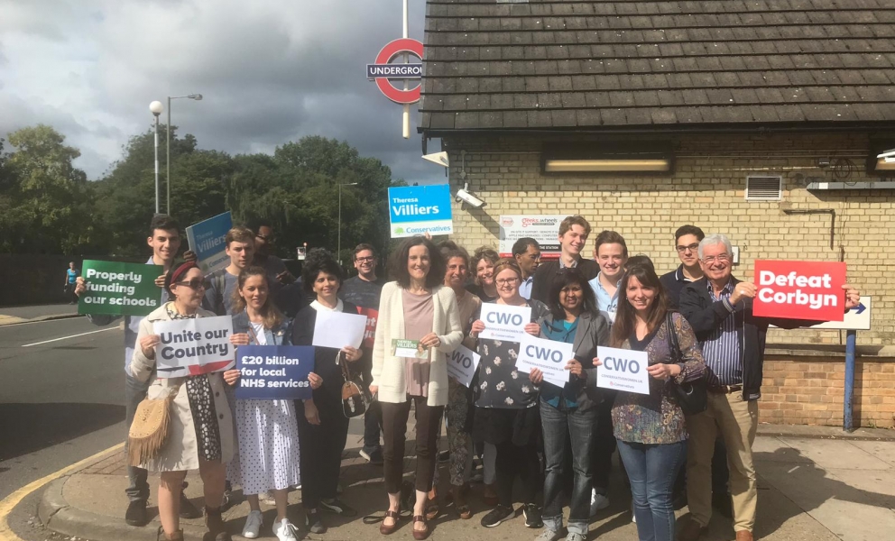 Campaign photo Totteridge Theresa Villiers