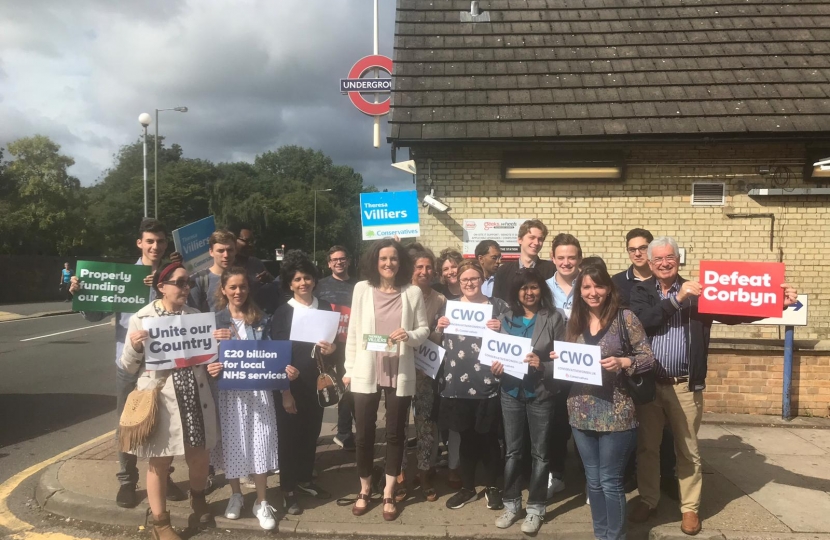 Campaign photo Theresa Villiers Totteridge