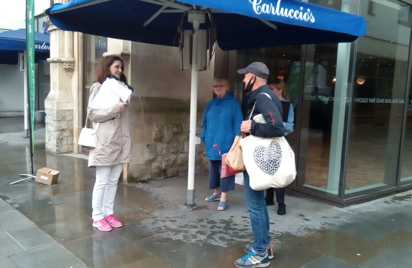 Theresa Villiers takes her MP surgery to the high street