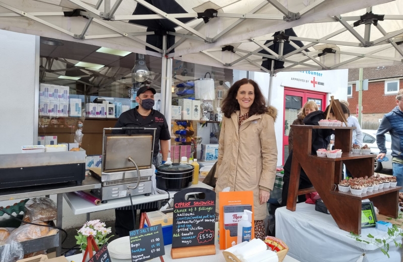 Theresa Villiers at zero waste market