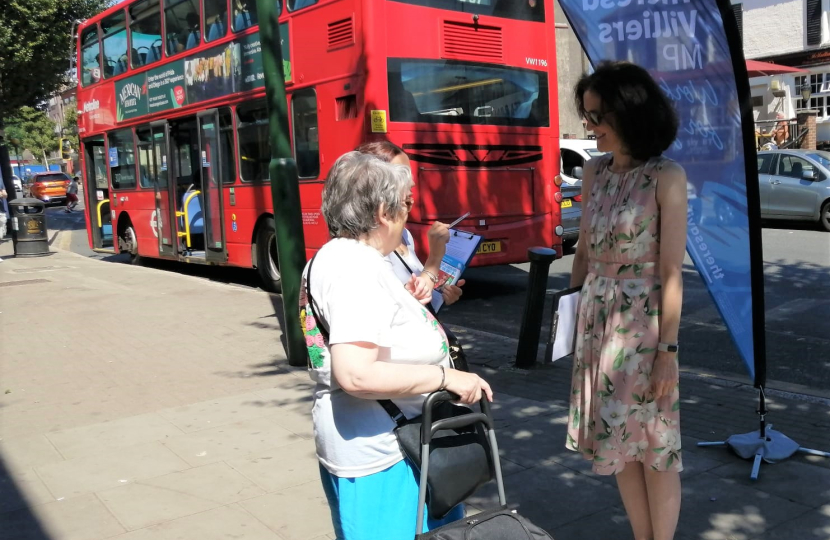 Theresa Villiers meets constituents in New Barnet