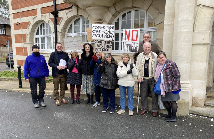 Protest at NLBP planning inquiry