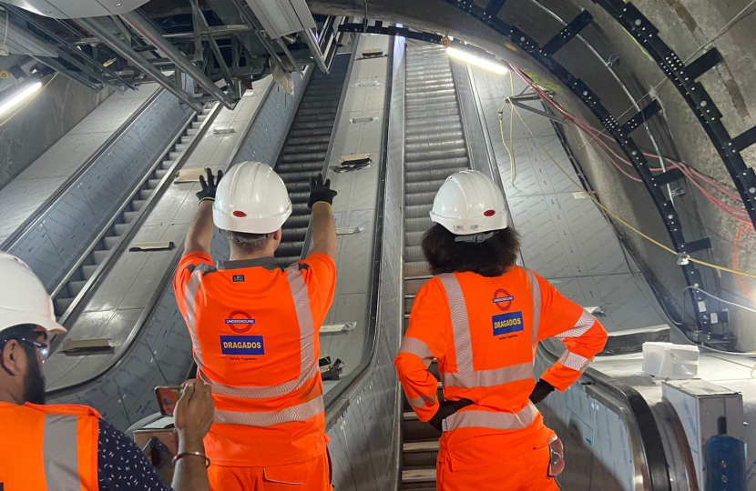 Theresa Villiers at Bank Station