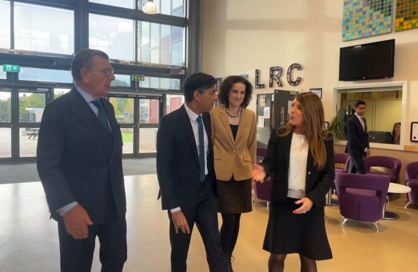 Rishi Sunak visits Jewish school in Barnet with local MP Theresa Villiers