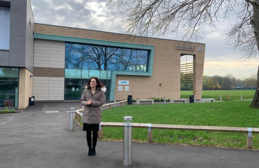 Theresa Villiers visiting New Barnet Leisure Centre