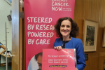 Theresa Villiers attends drop-in event to support Breast Cancer Now's campaigning to increase the uptake of breast screening