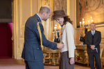 Theresa Villiers attend investiture to receive a Damehood from Prince William