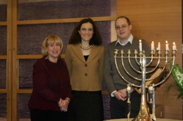 Theresa Villiers at Chanukah event