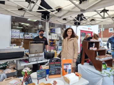 Theresa Villiers at zero waste market