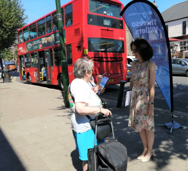 Theresa Villiers meets constituents in New Barnet