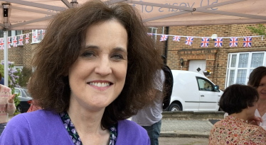 Informal headshot of Dame Theresa Villiers DBE