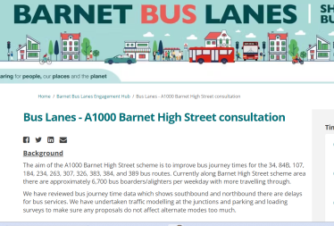 Barnet High Street bus lane consultation