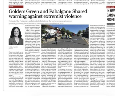 Image of article by Theresa Villiers on Islamist extremism